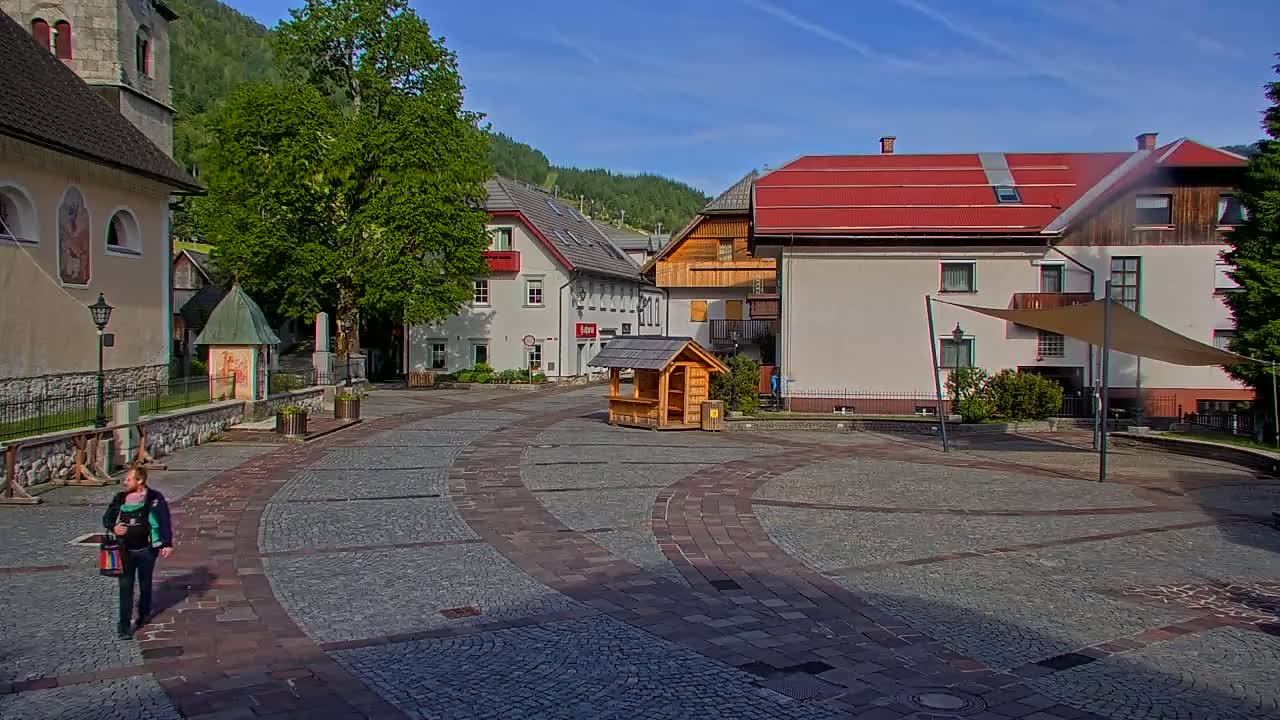 Kranjska Gora Town Center Live Cam - Jesenice, Gorenjska (Upper Carniola), Slovenia
