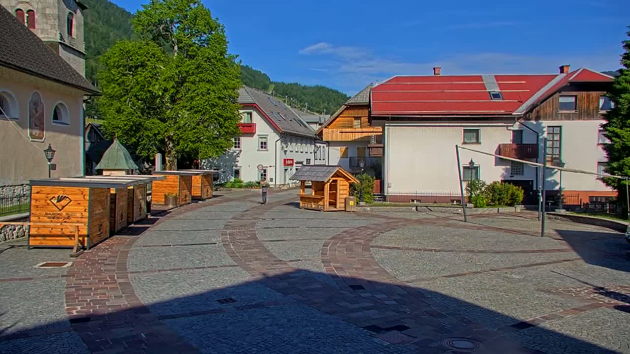 Kranjska Gora Town Center Live Cam - Jesenice, Gorenjska (Upper Carniola), Slovenia