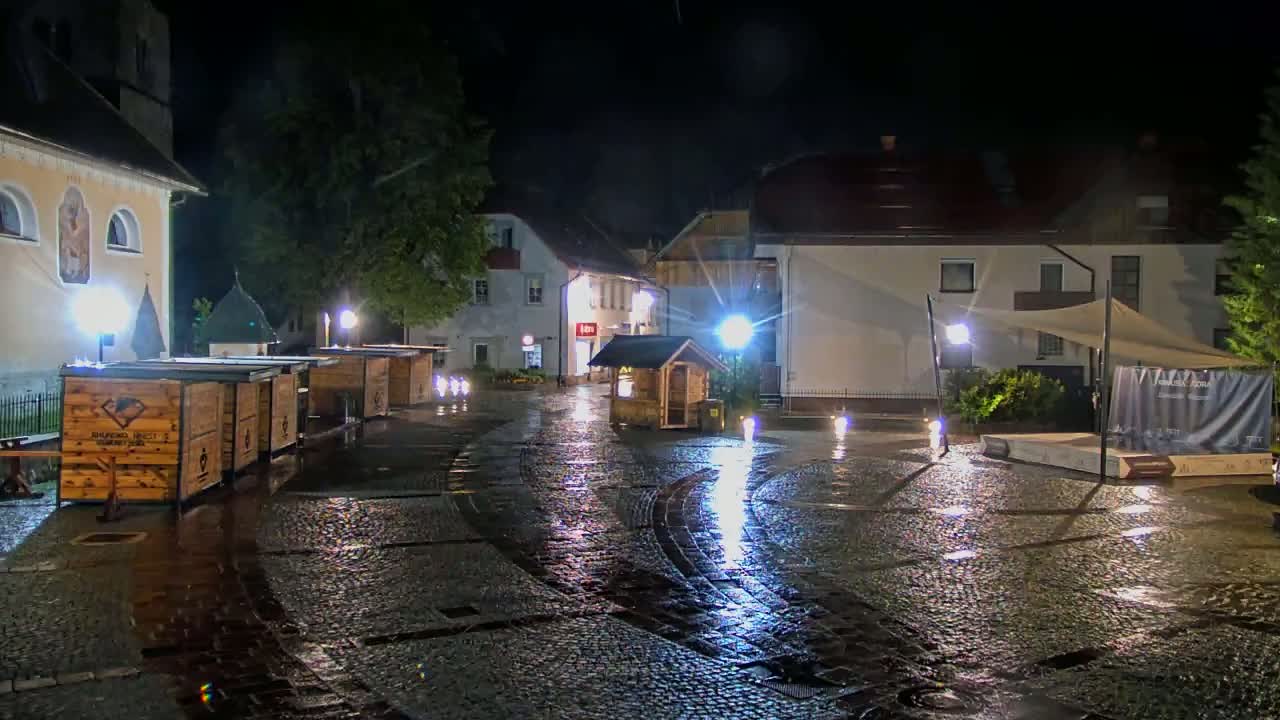 Kranjska Gora Town Center Live Cam - Jesenice, Gorenjska (Upper Carniola), Slovenia