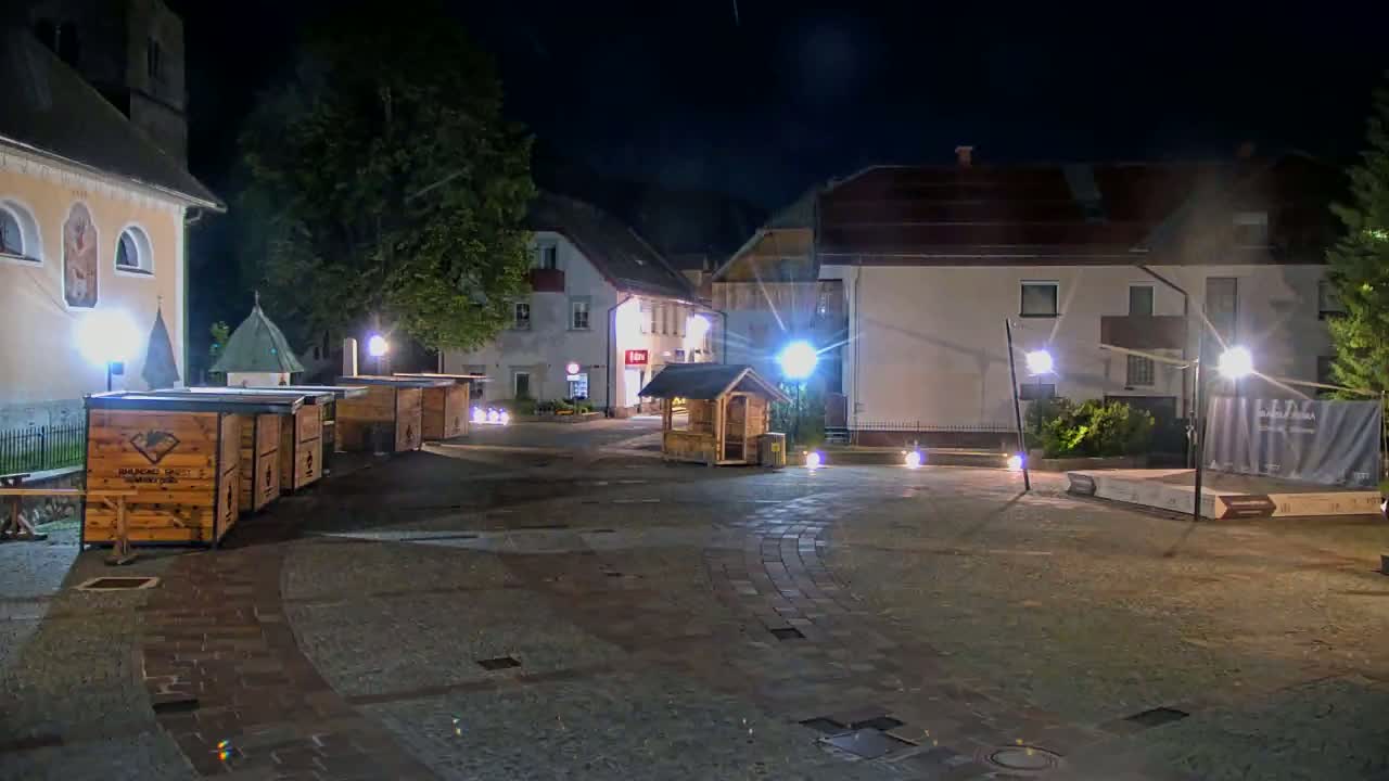 Kranjska Gora Town Center Live Cam - Jesenice, Gorenjska (Upper Carniola), Slovenia