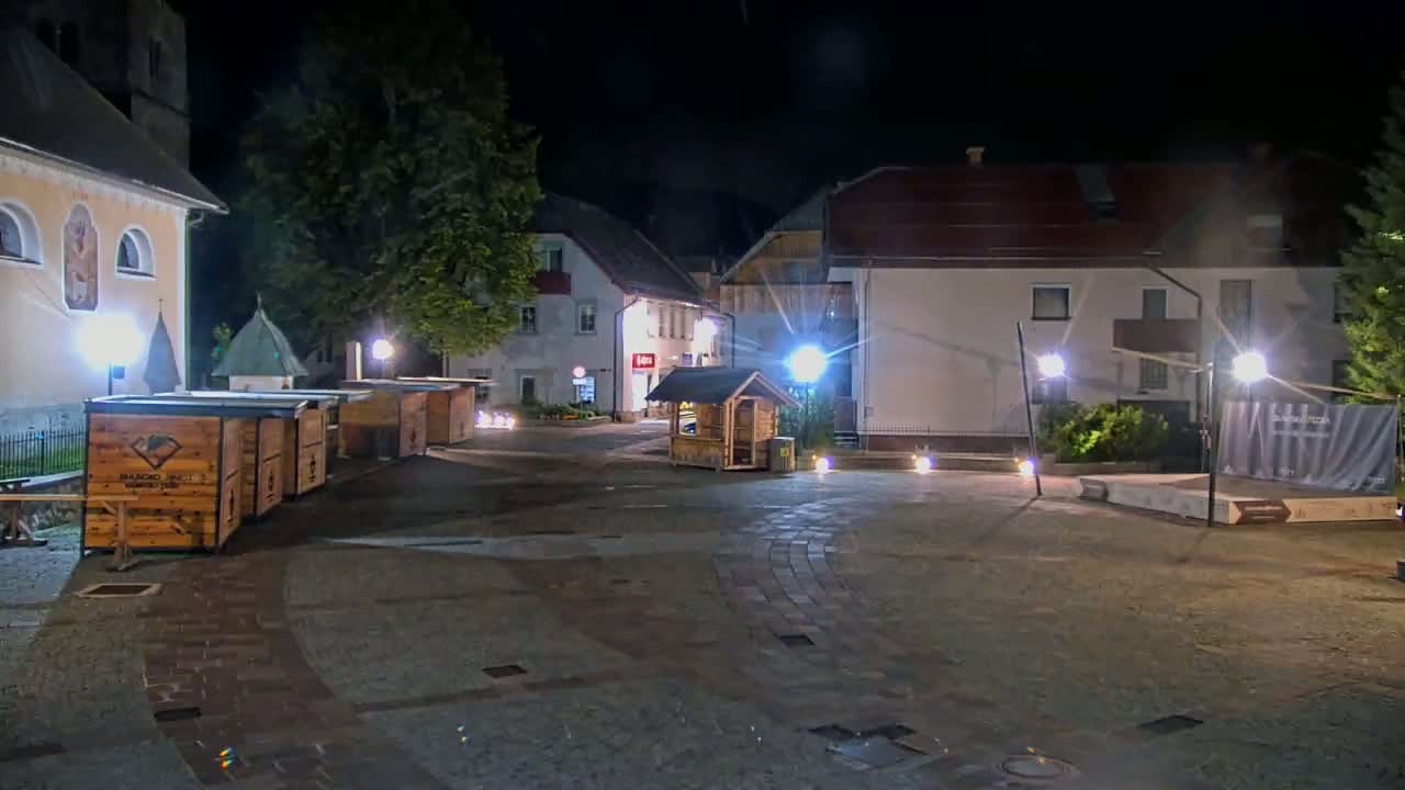 Kranjska Gora Town Center Live Cam - Jesenice, Gorenjska (Upper Carniola), Slovenia