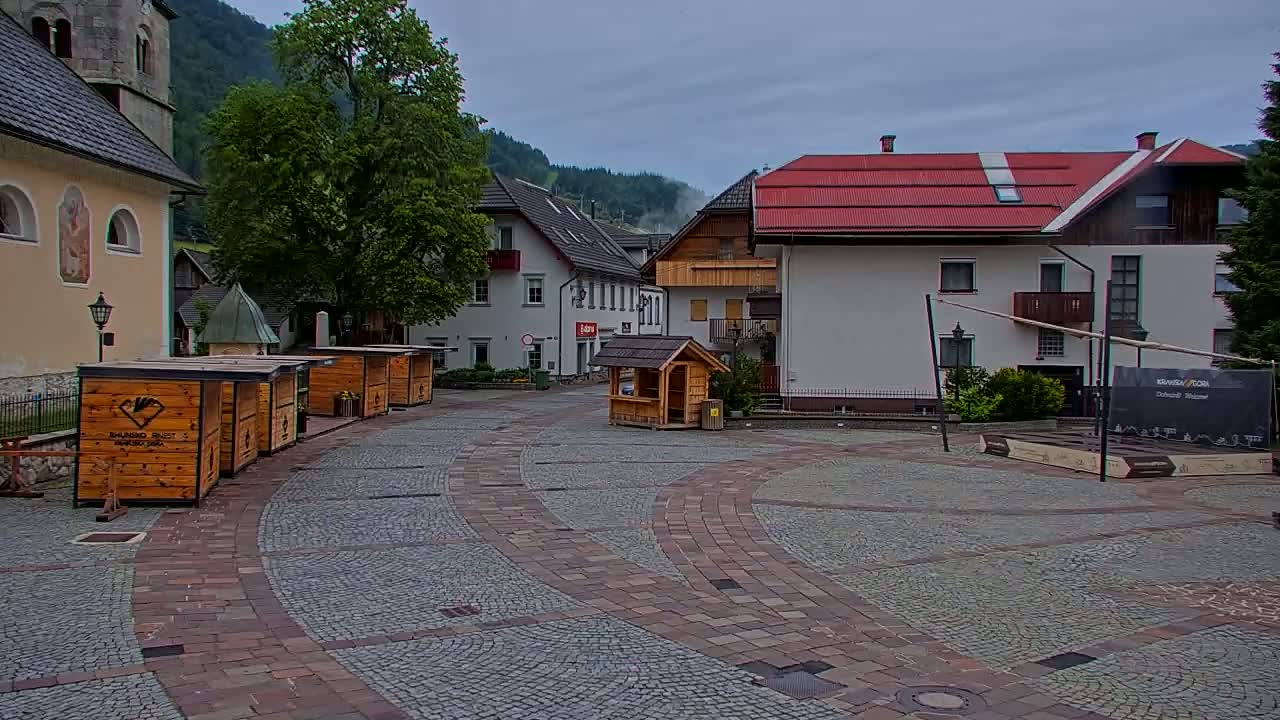 Kranjska Gora Town Center Live Cam - Jesenice, Gorenjska (Upper Carniola), Slovenia