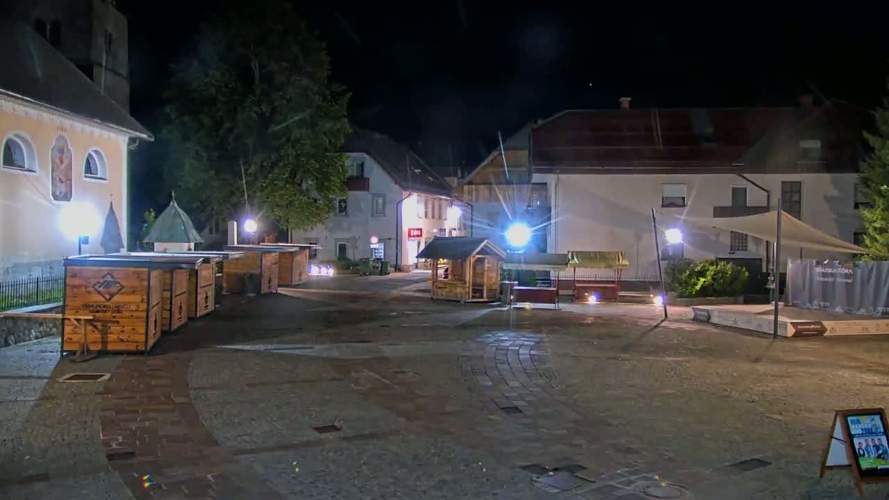 Kranjska Gora Town Center Live Cam - Jesenice, Gorenjska (Upper Carniola), Slovenia