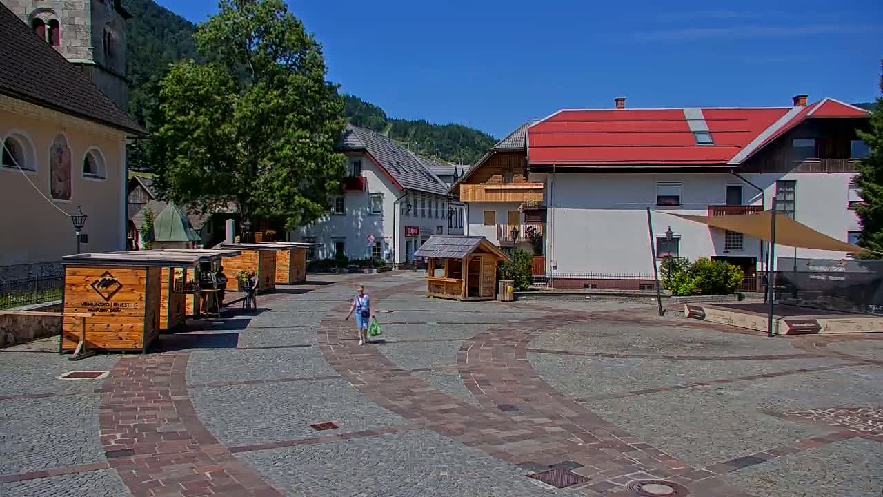 Kranjska Gora Town Center Live Cam - Jesenice, Gorenjska (Upper Carniola), Slovenia