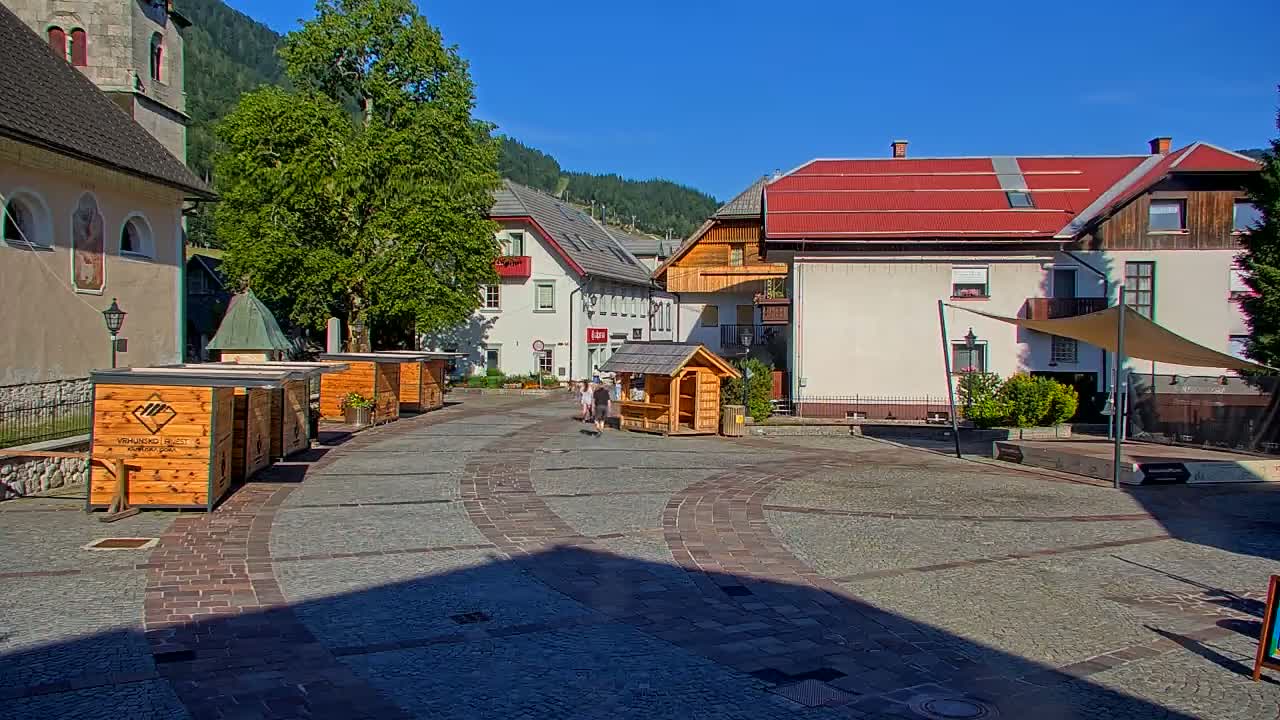 Kranjska Gora Town Center Live Cam - Jesenice, Gorenjska (Upper Carniola), Slovenia