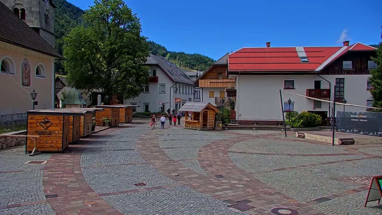 Kranjska Gora Town Center Live Cam - Jesenice, Gorenjska (Upper Carniola), Slovenia