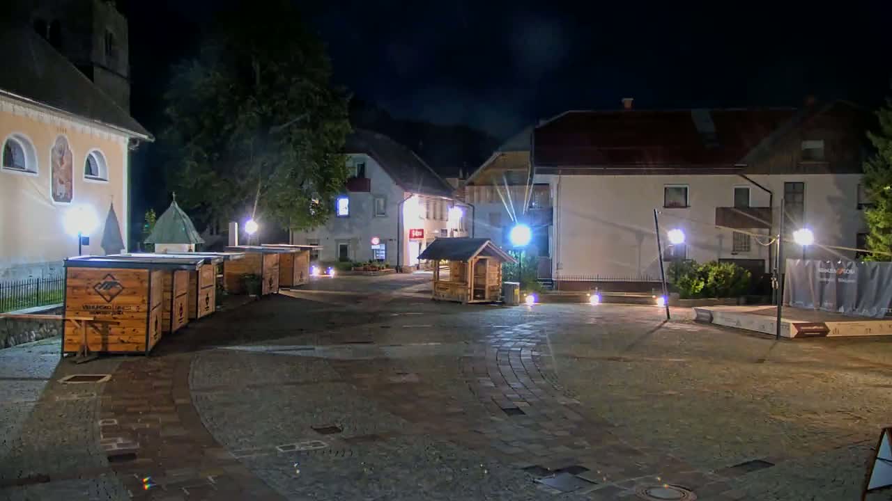 Kranjska Gora Town Center Live Cam - Jesenice, Gorenjska (Upper Carniola), Slovenia