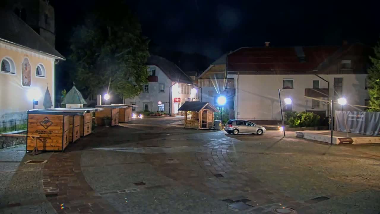 Kranjska Gora Town Center Live Cam - Jesenice, Gorenjska (Upper Carniola), Slovenia