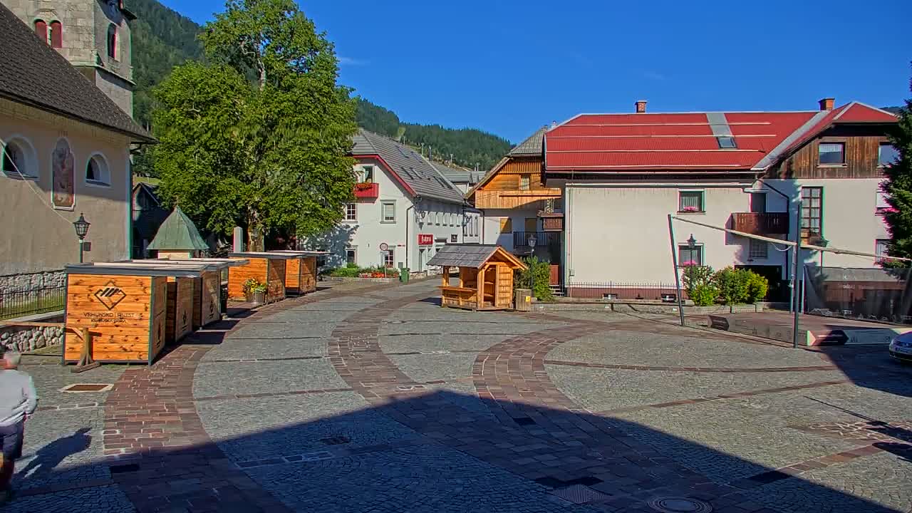 Kranjska Gora Town Center Live Cam - Jesenice, Gorenjska (Upper Carniola), Slovenia