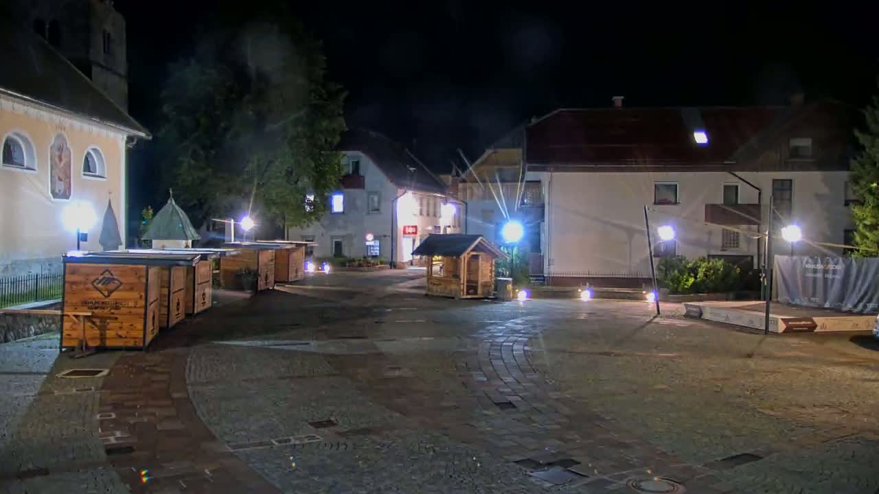 Kranjska Gora Town Center Live Cam - Jesenice, Gorenjska (Upper Carniola), Slovenia