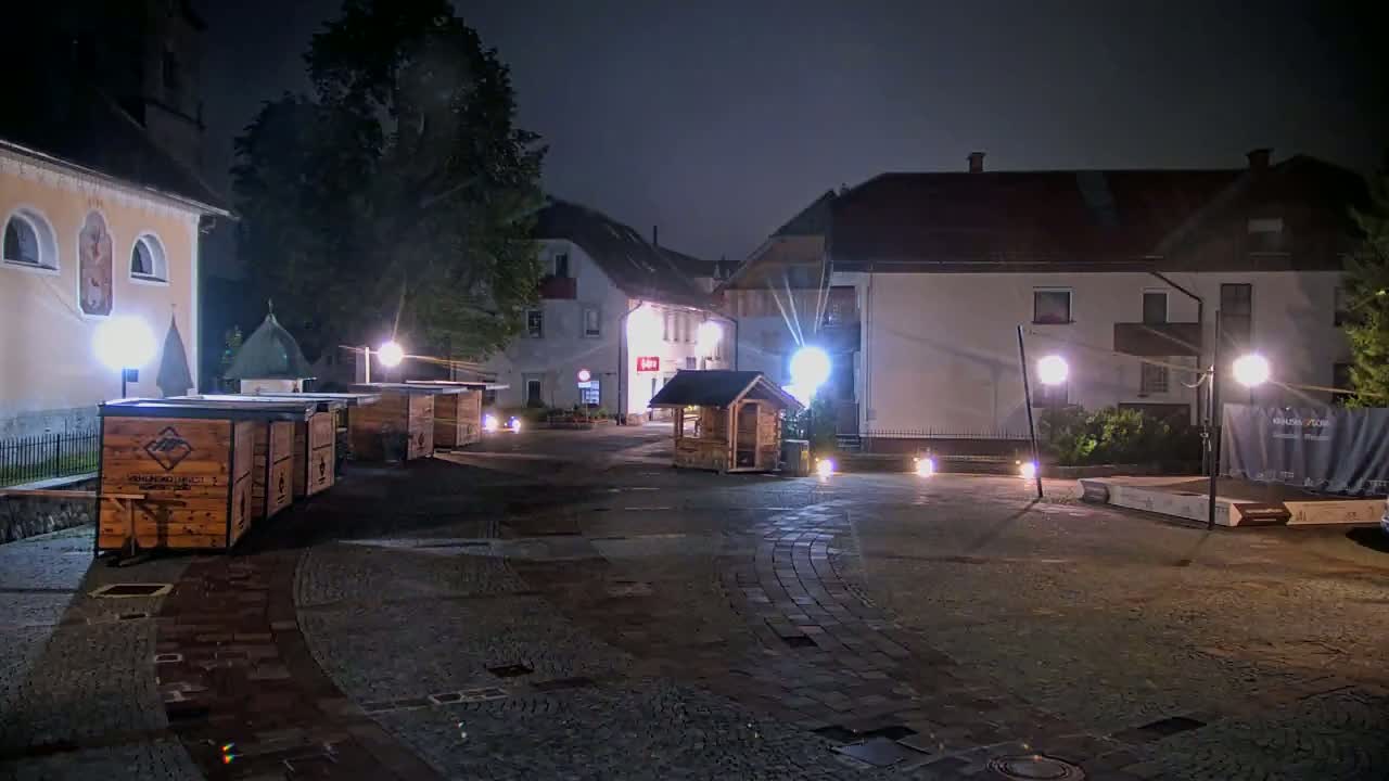 Kranjska Gora Town Center Live Cam - Jesenice, Gorenjska (Upper Carniola), Slovenia