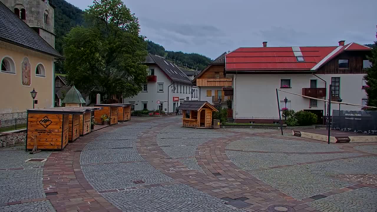 Kranjska Gora Town Center Live Cam - Jesenice, Gorenjska (Upper Carniola), Slovenia