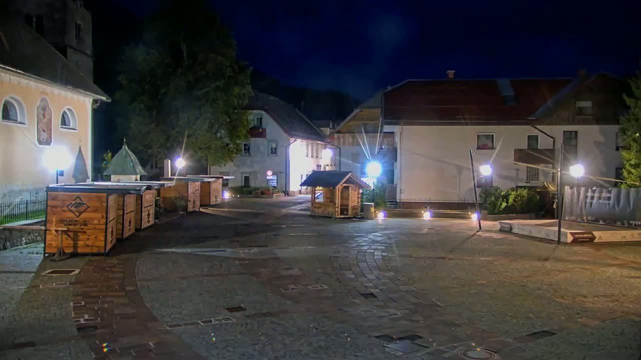 Kranjska Gora Town Center Live Cam - Jesenice, Gorenjska (Upper Carniola), Slovenia