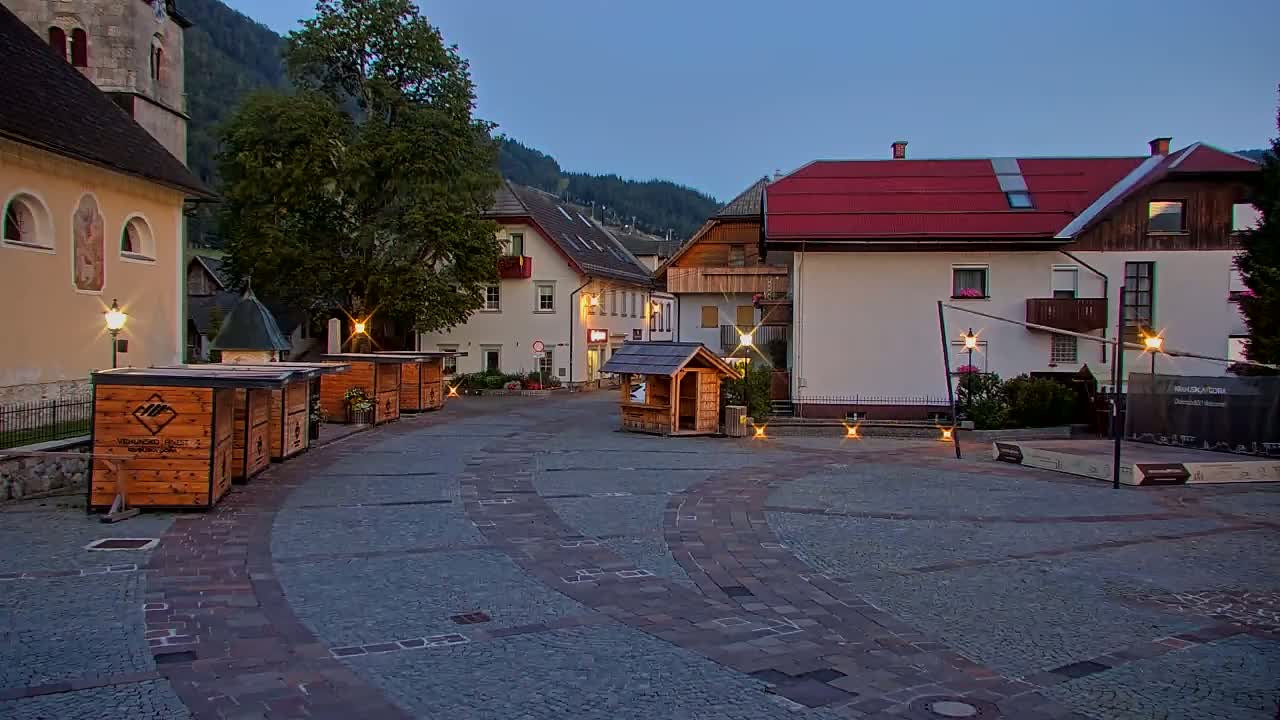 Kranjska Gora Town Center Live Cam - Jesenice, Gorenjska (Upper Carniola), Slovenia