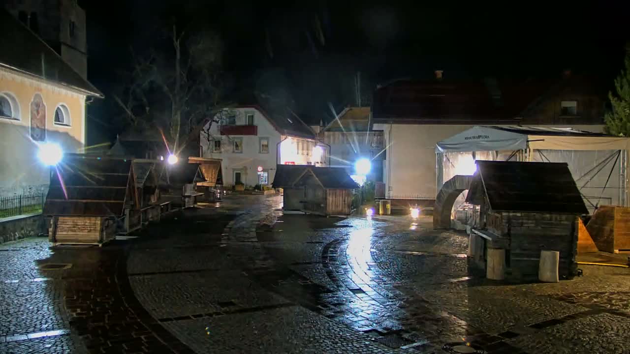 Kranjska Gora Town Center Live Cam - Jesenice, Gorenjska (Upper Carniola), Slovenia