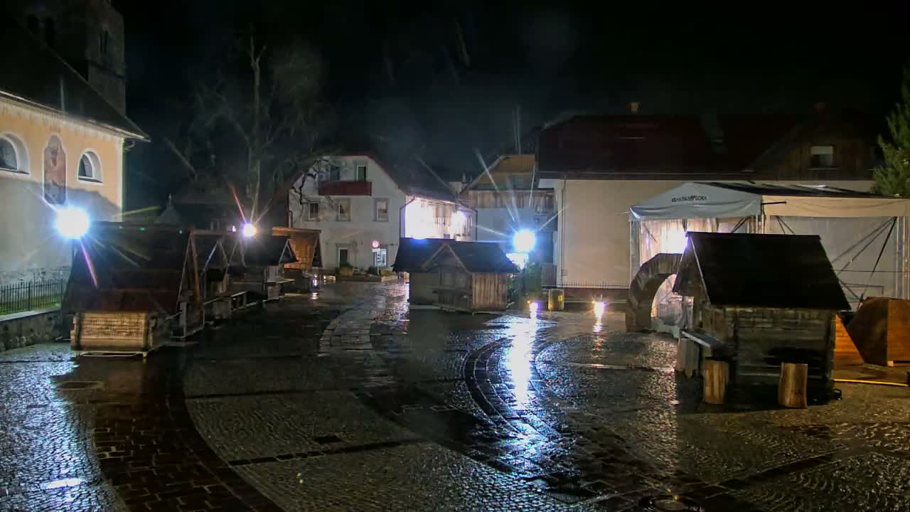 Kranjska Gora Town Center Live Cam - Jesenice, Gorenjska (Upper Carniola), Slovenia