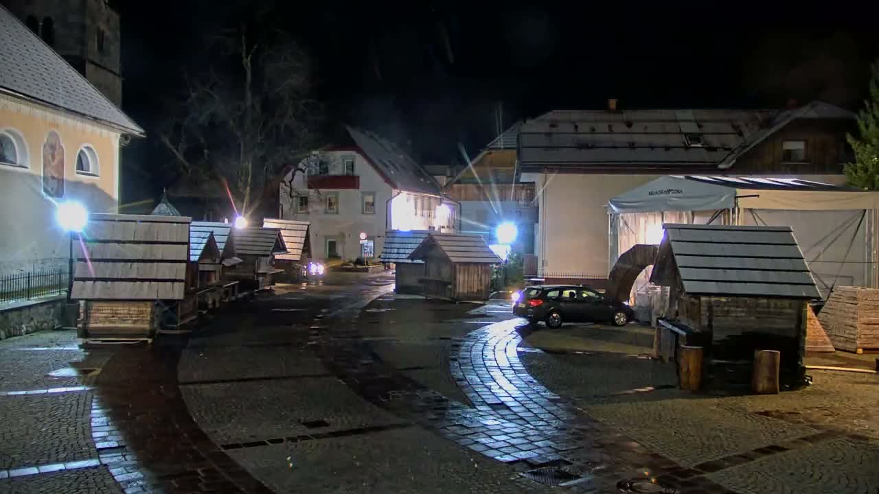 Kranjska Gora Town Center Live Cam - Jesenice, Gorenjska (Upper Carniola), Slovenia