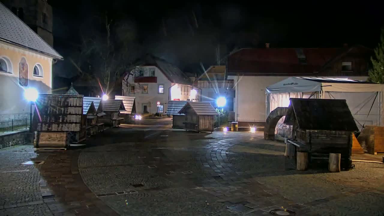 Kranjska Gora Town Center Live Cam - Jesenice, Gorenjska (Upper Carniola), Slovenia