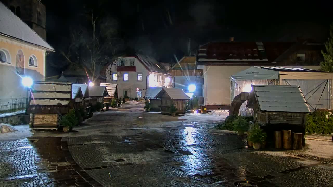 Kranjska Gora Town Center Live Cam - Jesenice, Gorenjska (Upper Carniola), Slovenia