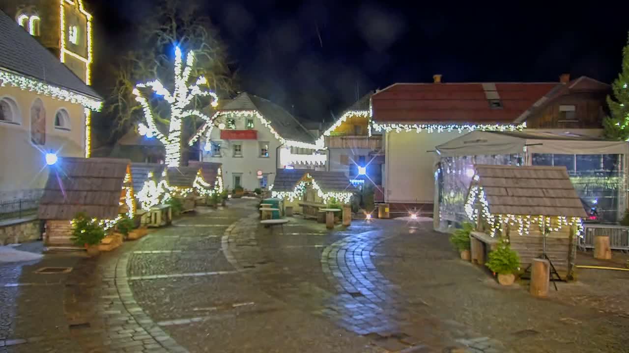 Kranjska Gora Town Center Live Cam - Jesenice, Gorenjska (Upper Carniola), Slovenia