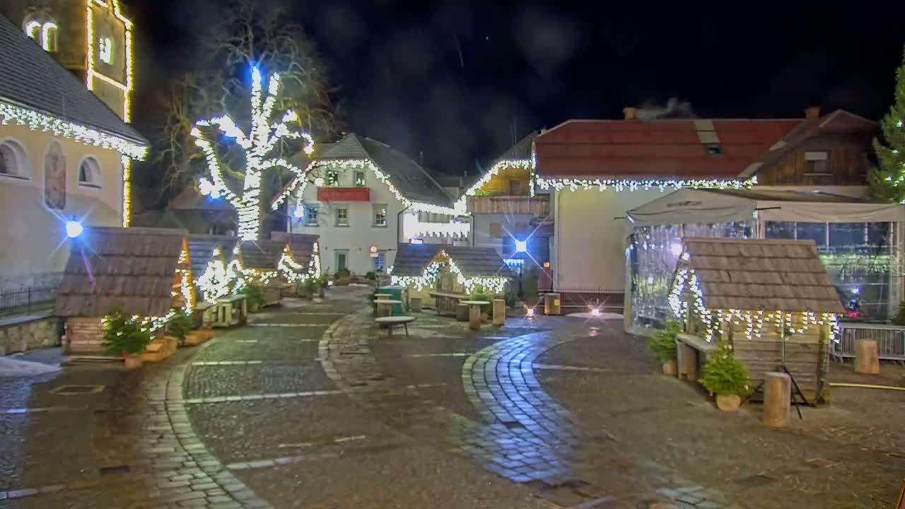 Kranjska Gora Town Center Live Cam - Jesenice, Gorenjska (Upper Carniola), Slovenia