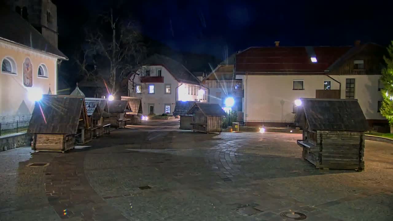 Kranjska Gora Town Center Live Cam - Jesenice, Gorenjska (Upper Carniola), Slovenia
