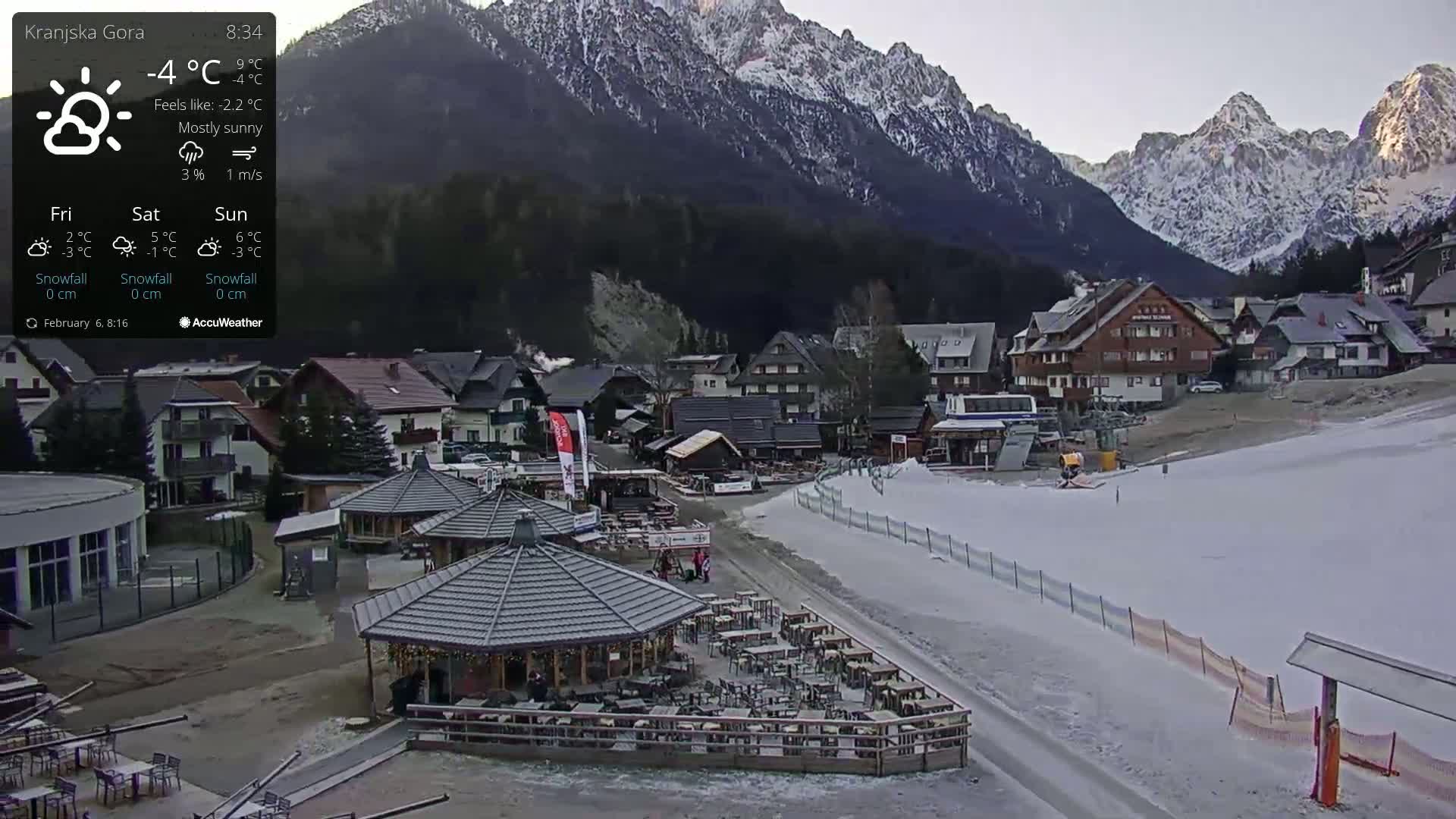 Kranjska Gora Ski Slopes Live Cam - Jesenice, Gorenjska (Upper Carniola), Slovenia