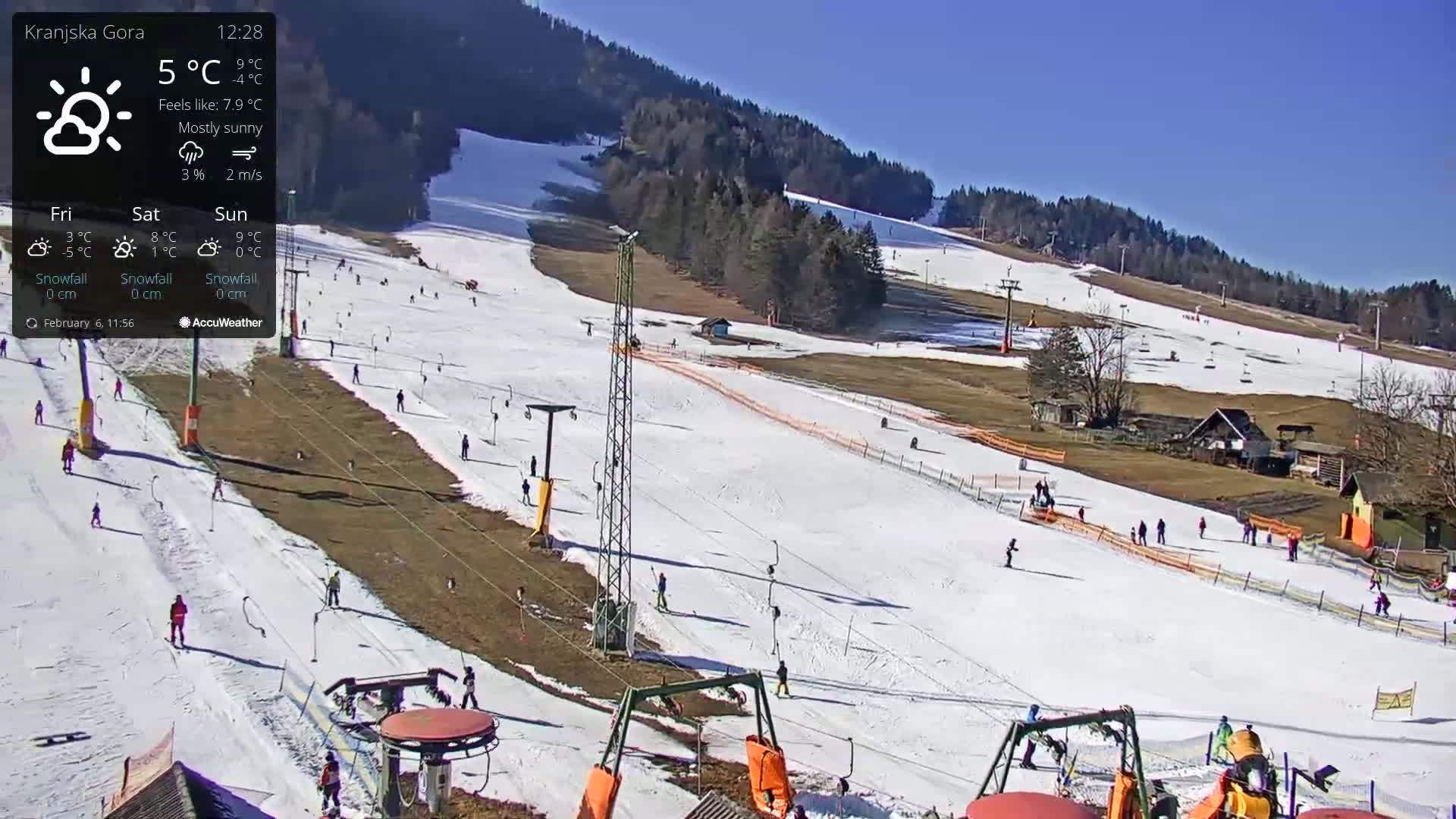 Kranjska Gora Ski Slopes Live Cam - Jesenice, Gorenjska (Upper Carniola), Slovenia