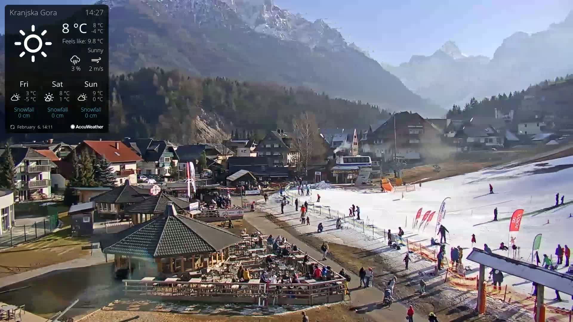 Kranjska Gora Ski Slopes Live Cam - Jesenice, Gorenjska (Upper Carniola), Slovenia