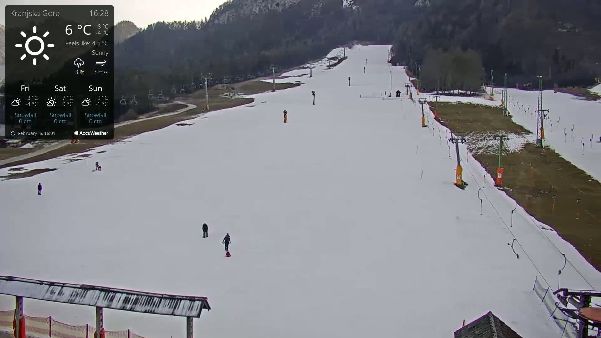 Kranjska Gora Ski Slopes Live Cam - Jesenice, Gorenjska (Upper Carniola), Slovenia