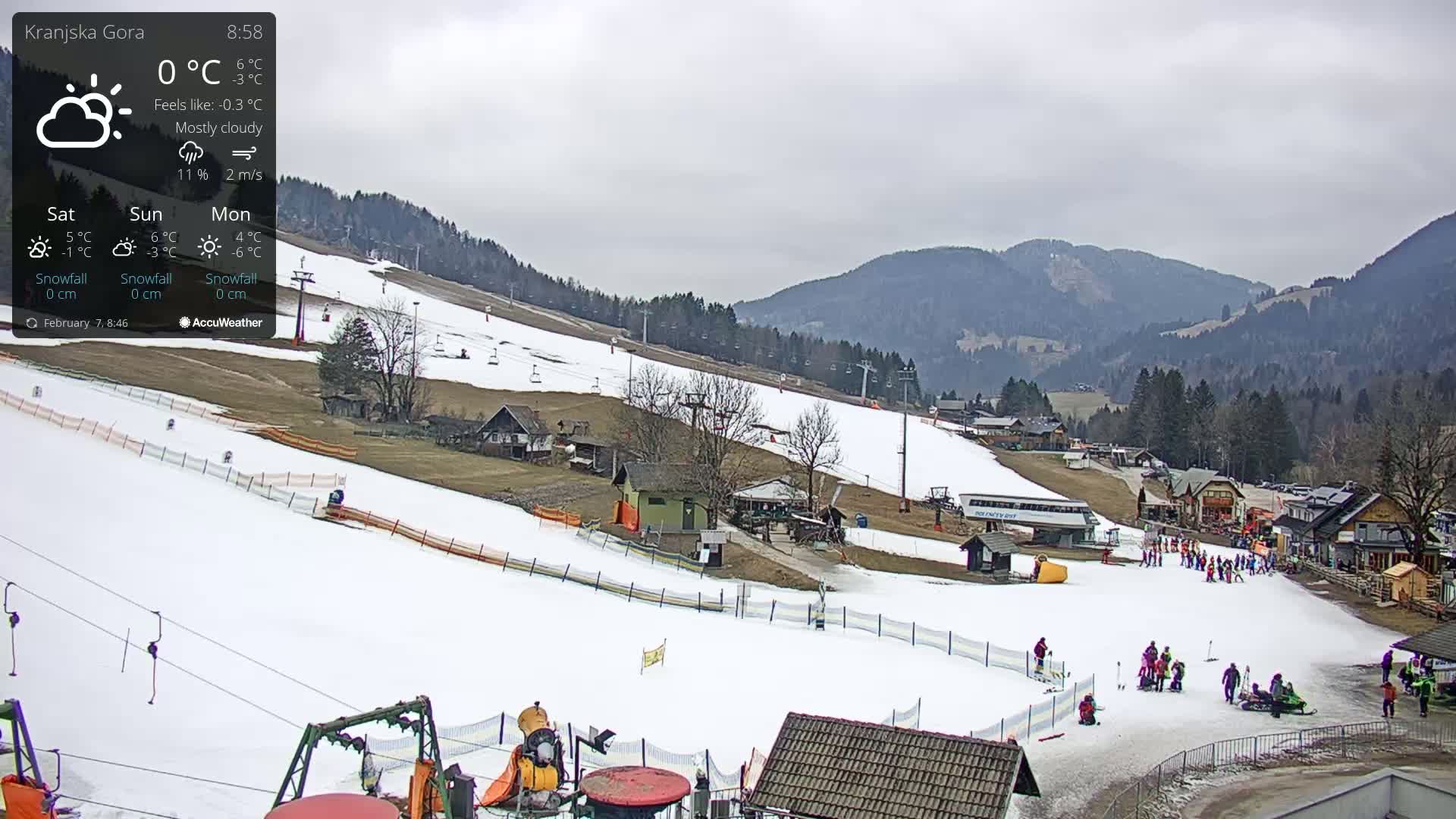 Kranjska Gora Ski Slopes Live Cam - Jesenice, Gorenjska (Upper Carniola), Slovenia