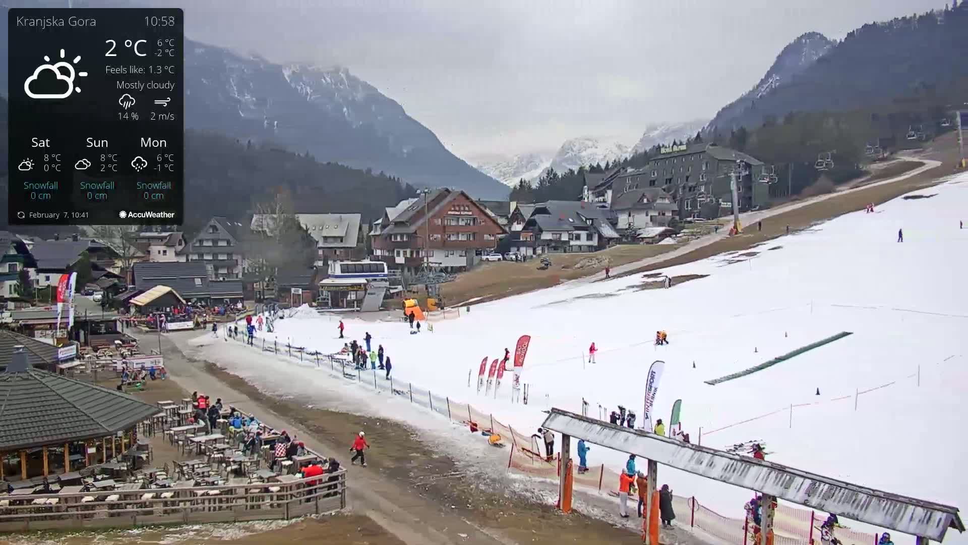 Kranjska Gora Ski Slopes Live Cam - Jesenice, Gorenjska (Upper Carniola), Slovenia
