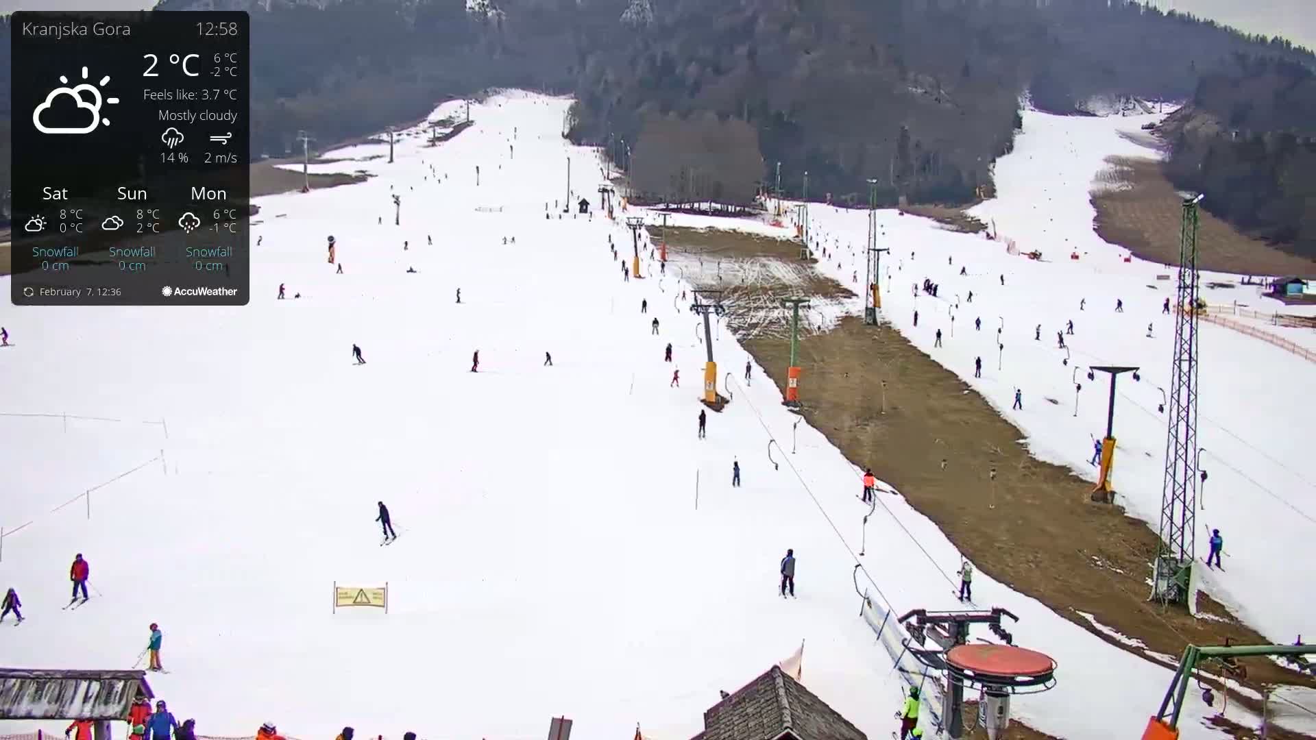 Kranjska Gora Ski Slopes Live Cam - Jesenice, Gorenjska (Upper Carniola), Slovenia