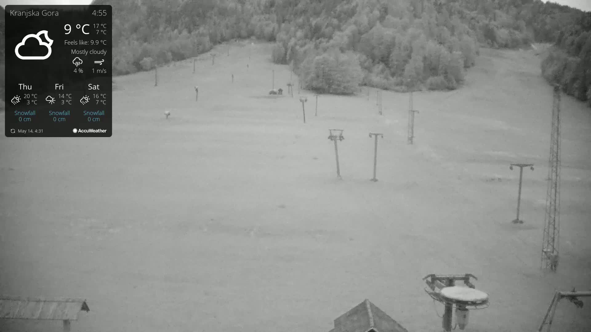 Kranjska Gora Ski Slopes Live Cam - Jesenice, Gorenjska (Upper Carniola), Slovenia