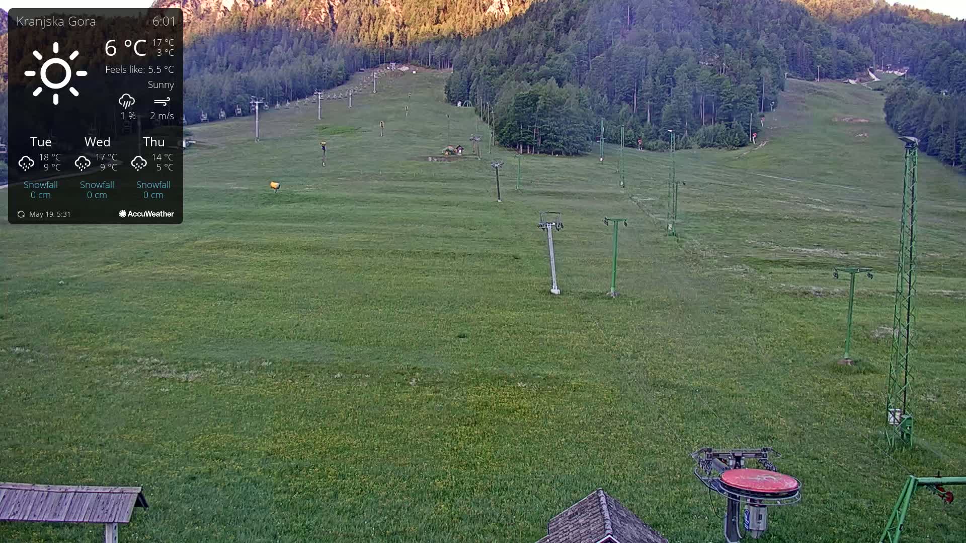 Kranjska Gora Ski Slopes Live Cam - Jesenice, Gorenjska (Upper Carniola), Slovenia
