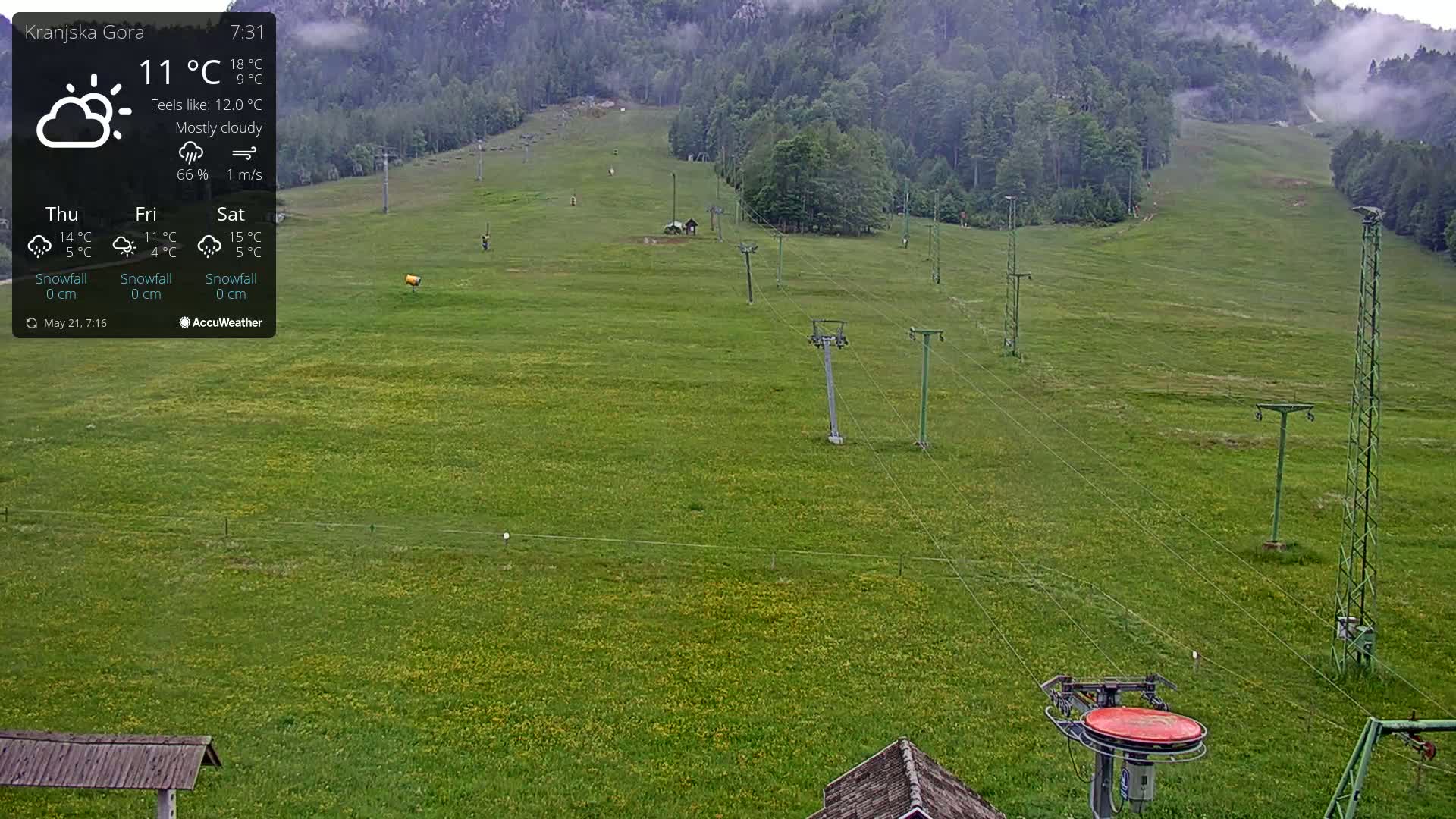 Kranjska Gora Ski Slopes Live Cam - Jesenice, Gorenjska (Upper Carniola), Slovenia