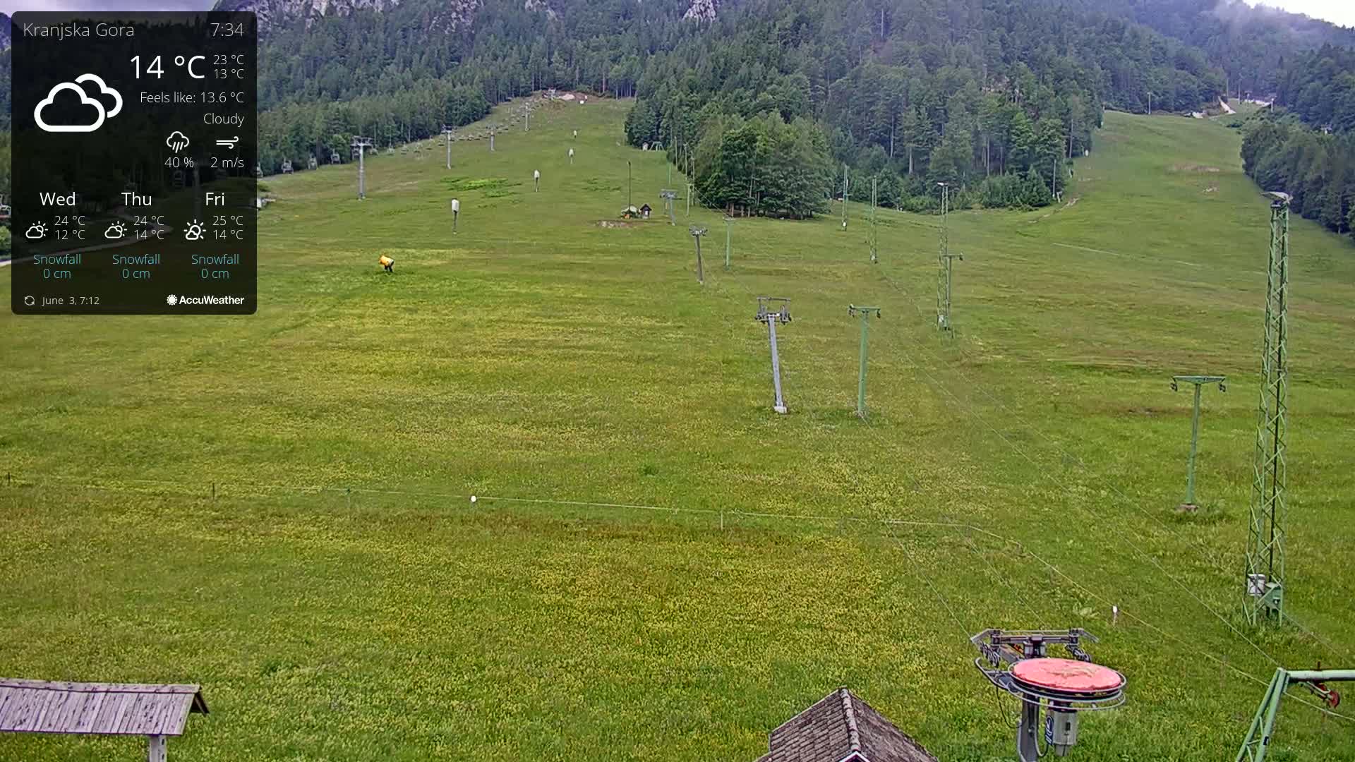 Kranjska Gora Ski Slopes Live Cam - Jesenice, Gorenjska (Upper Carniola), Slovenia