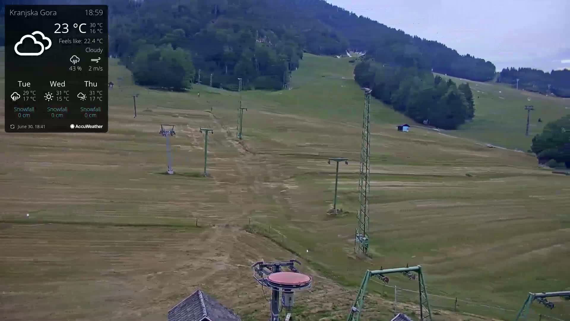 Kranjska Gora Ski Slopes Live Cam - Jesenice, Gorenjska (Upper Carniola), Slovenia
