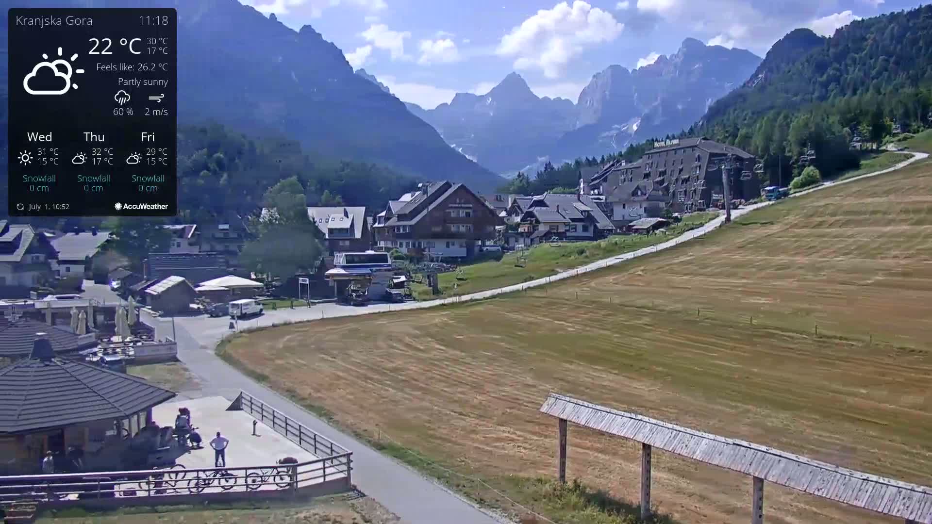Kranjska Gora Ski Slopes Live Cam - Jesenice, Gorenjska (Upper Carniola), Slovenia