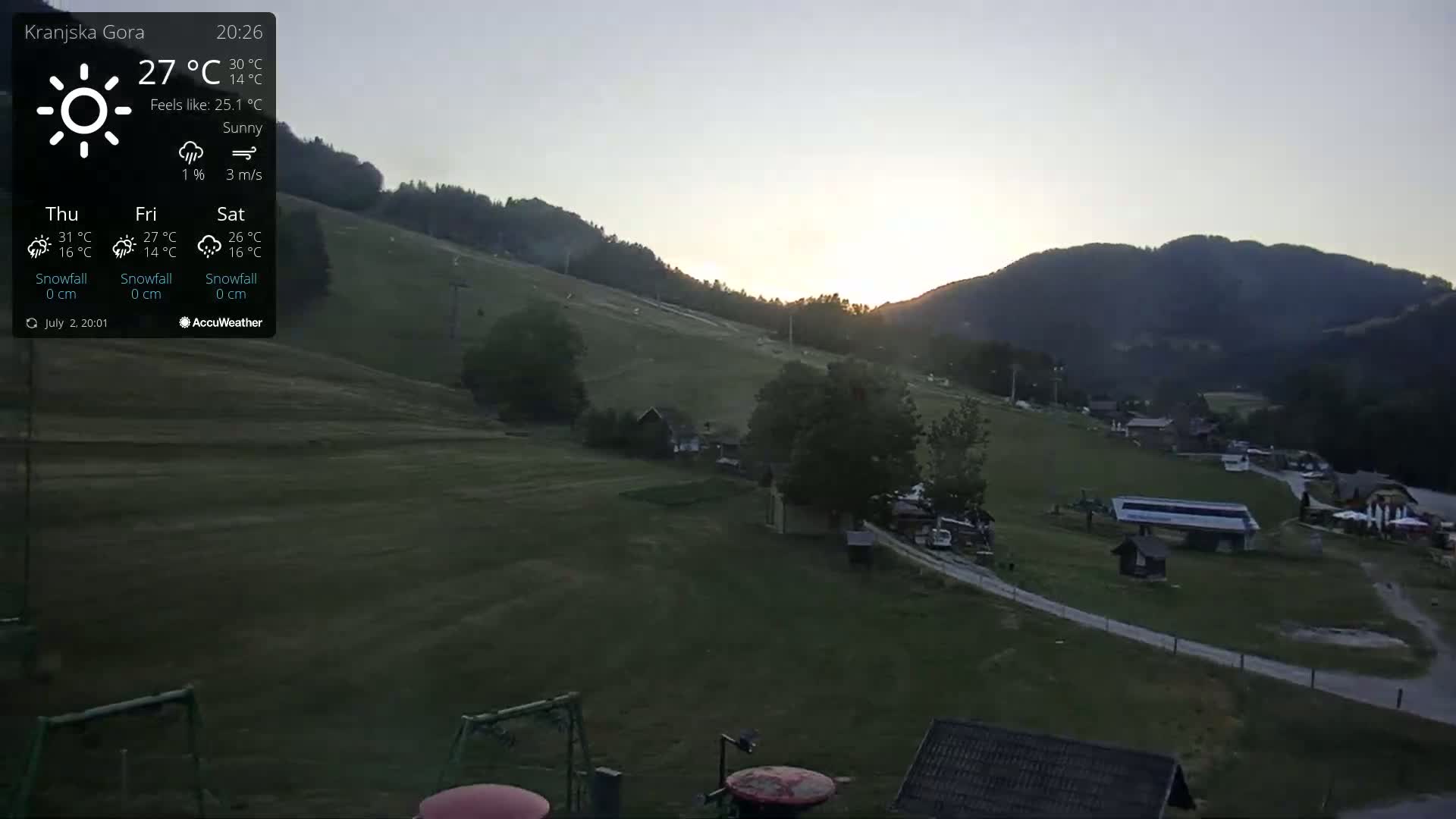 Kranjska Gora Ski Slopes Live Cam - Jesenice, Gorenjska (Upper Carniola), Slovenia