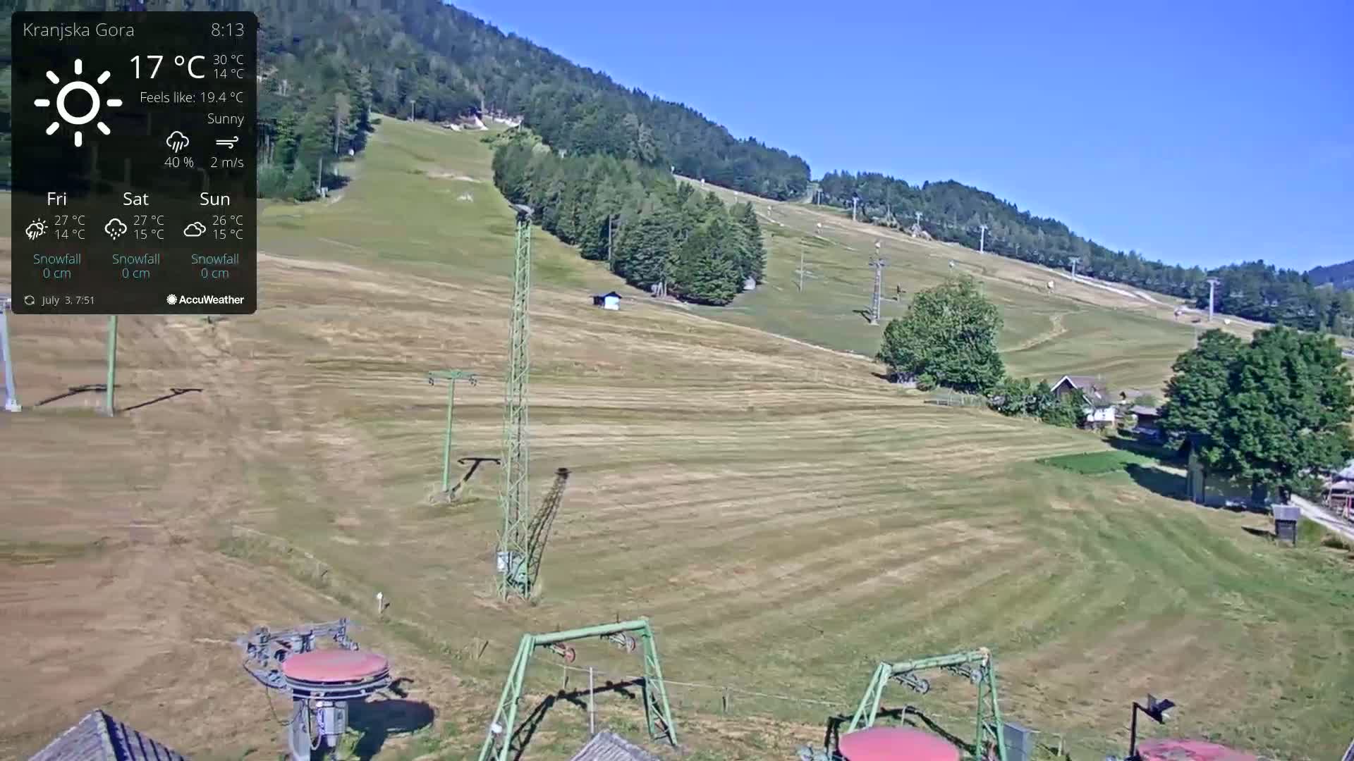 Kranjska Gora Ski Slopes Live Cam - Jesenice, Gorenjska (Upper Carniola), Slovenia