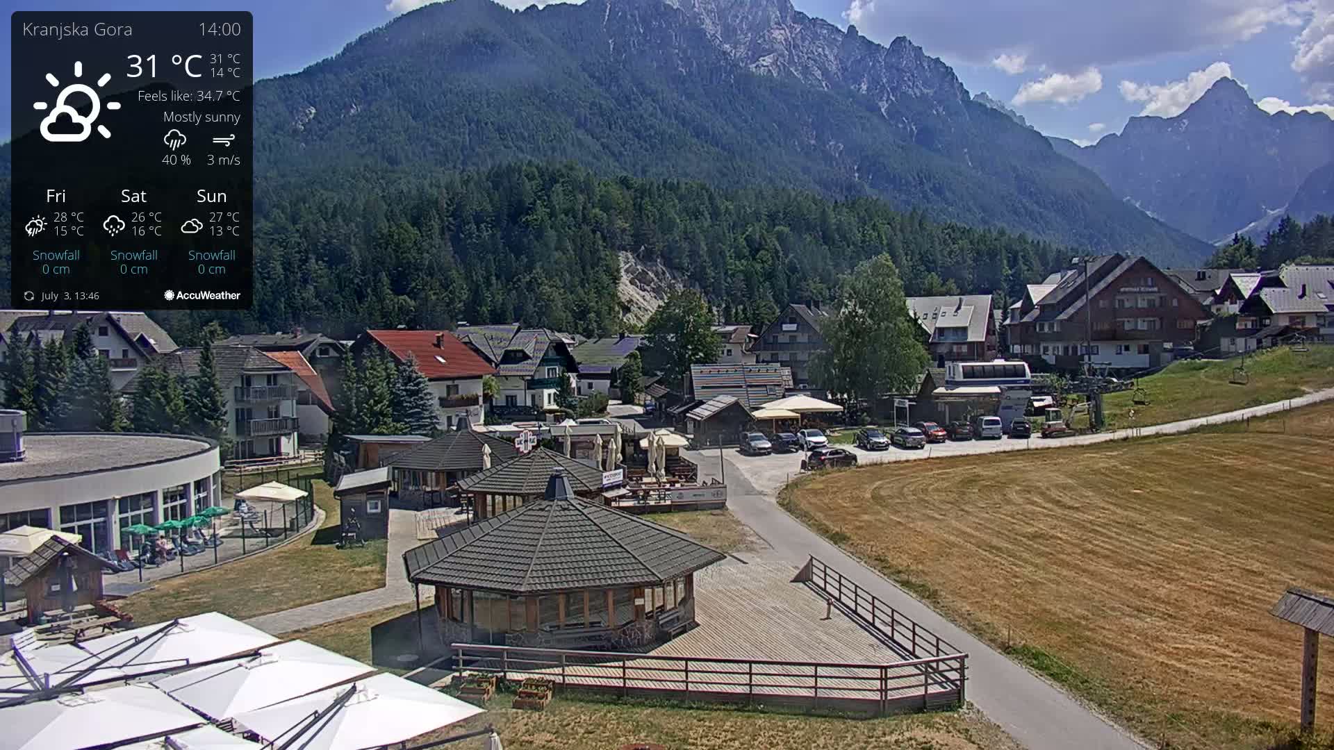 Kranjska Gora Ski Slopes Live Cam - Jesenice, Gorenjska (Upper Carniola), Slovenia