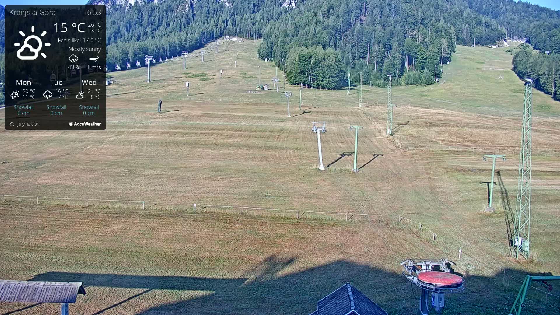 Kranjska Gora Ski Slopes Live Cam - Jesenice, Gorenjska (Upper Carniola), Slovenia