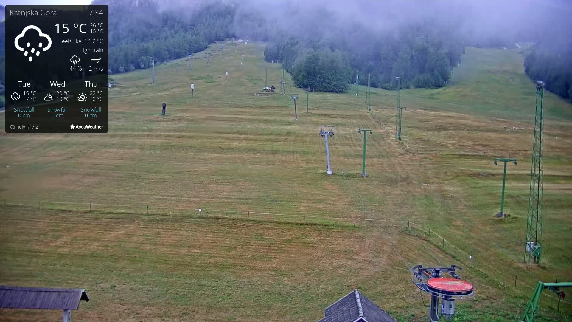 Kranjska Gora Ski Slopes Live Cam - Jesenice, Gorenjska (Upper Carniola), Slovenia