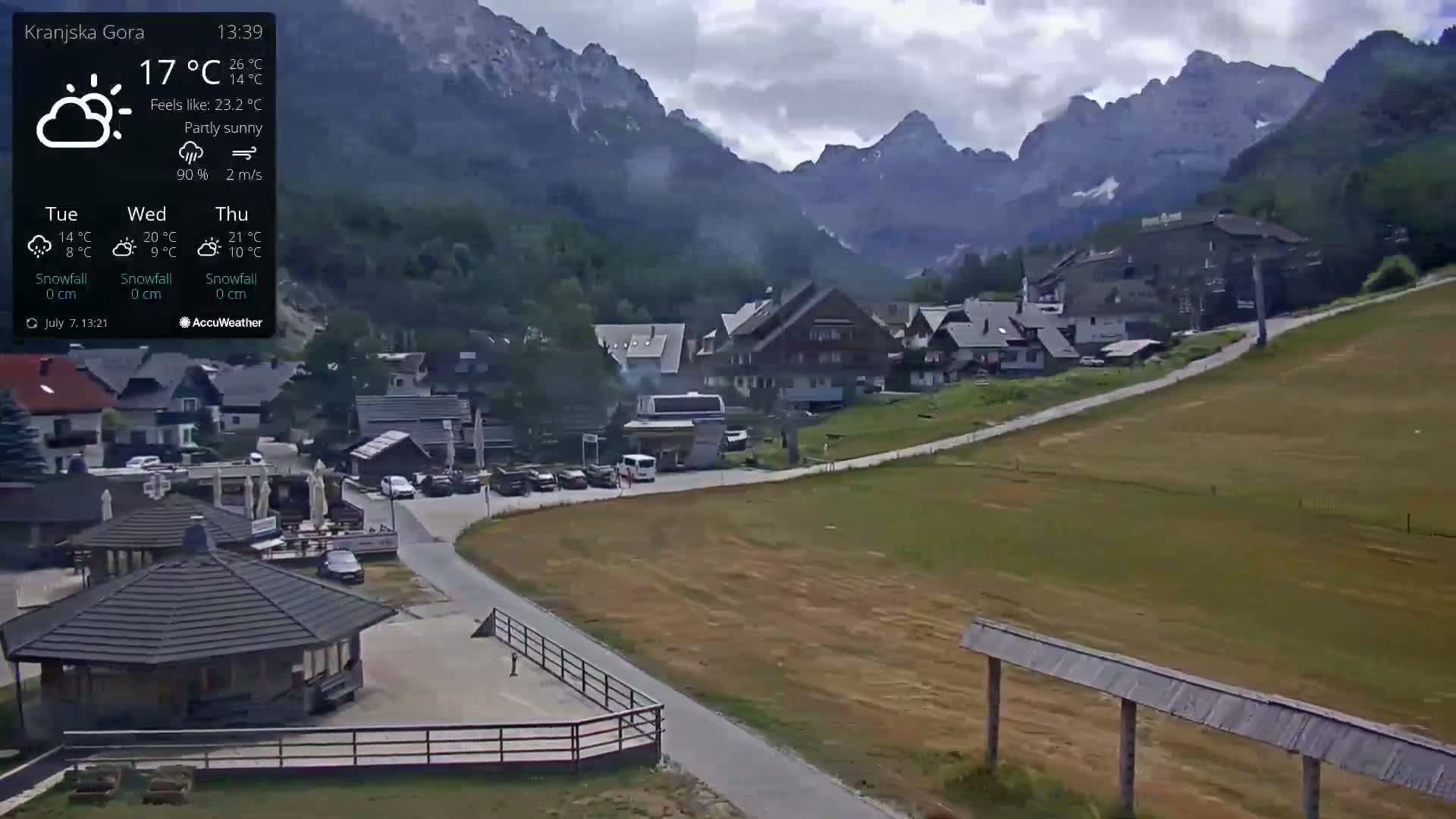 Kranjska Gora Ski Slopes Live Cam - Jesenice, Gorenjska (Upper Carniola), Slovenia