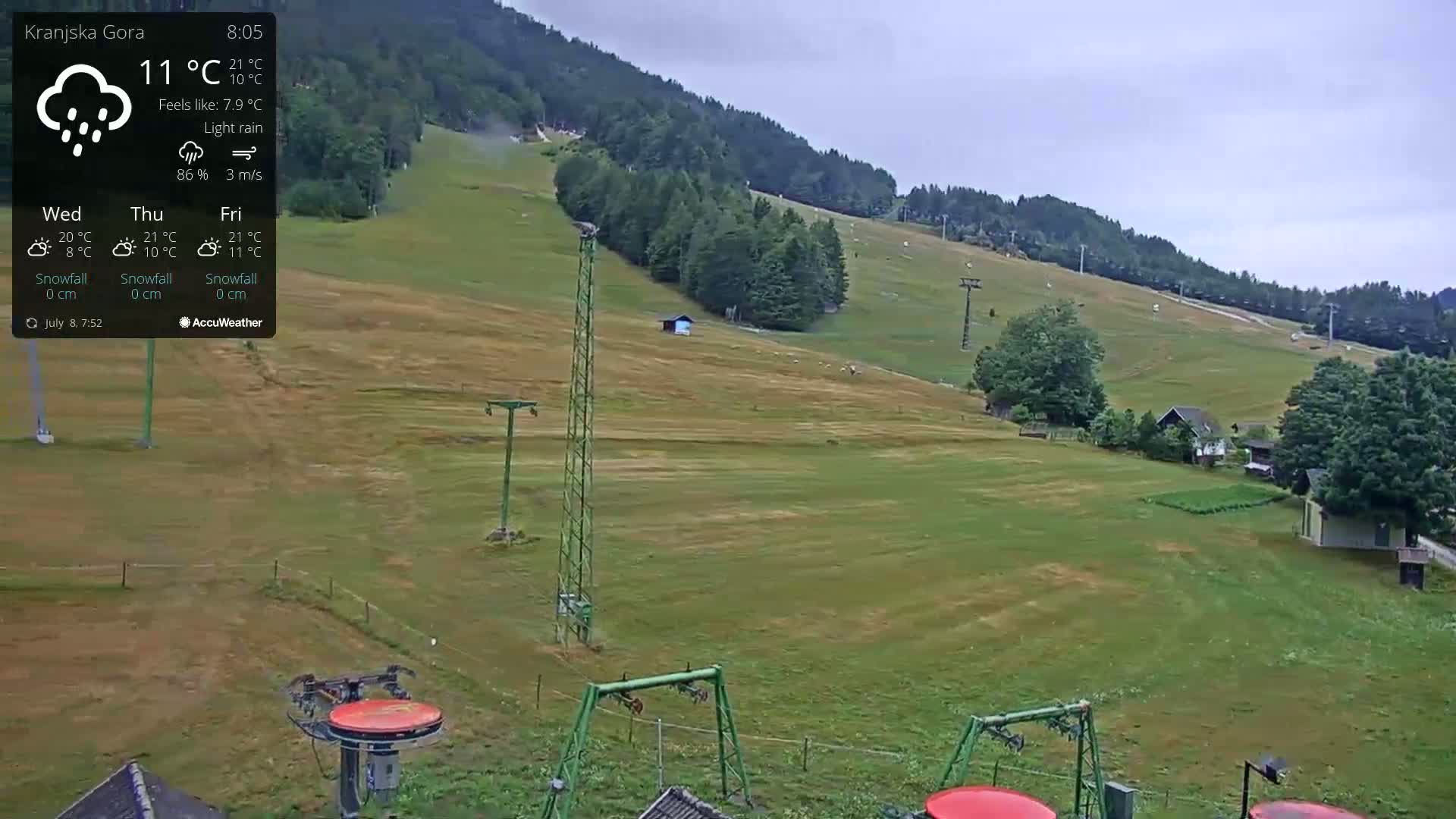 Kranjska Gora Ski Slopes Live Cam - Jesenice, Gorenjska (Upper Carniola), Slovenia