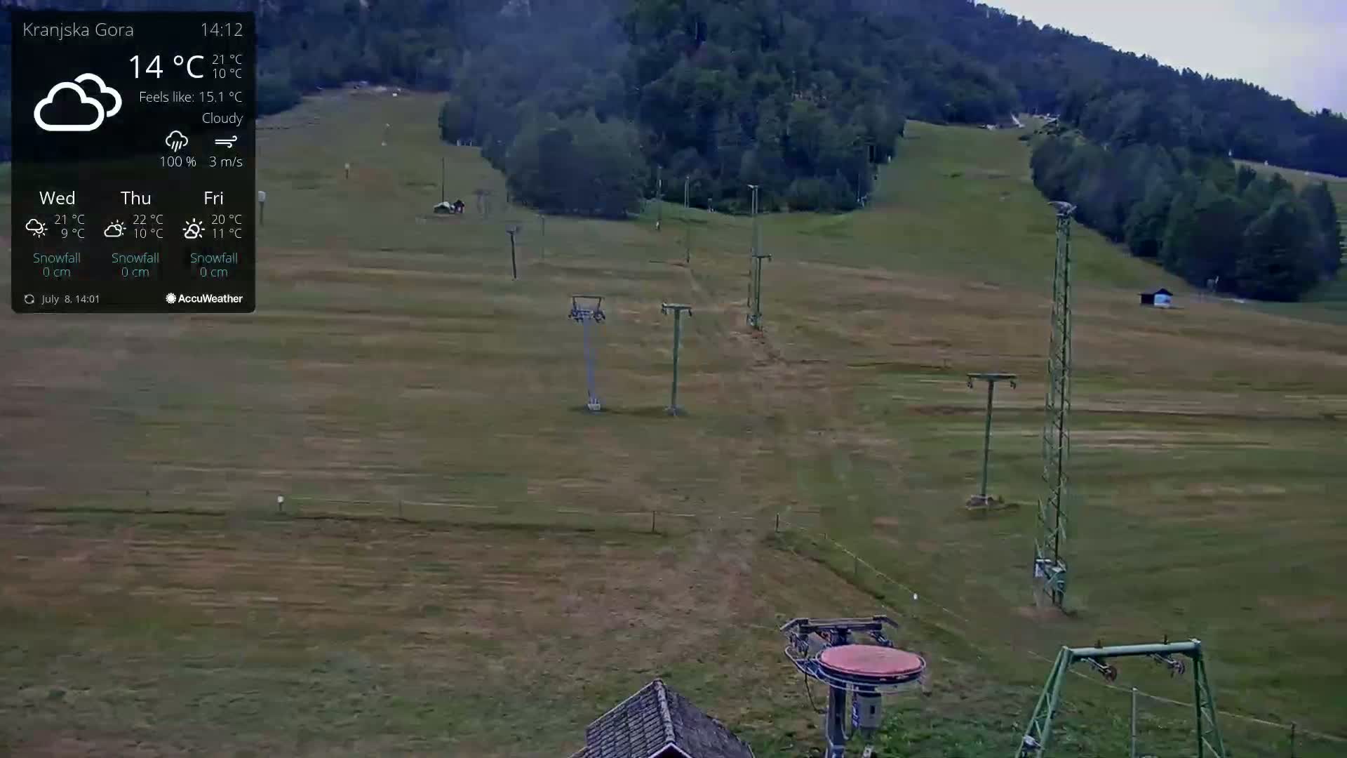 Kranjska Gora Ski Slopes Live Cam - Jesenice, Gorenjska (Upper Carniola), Slovenia