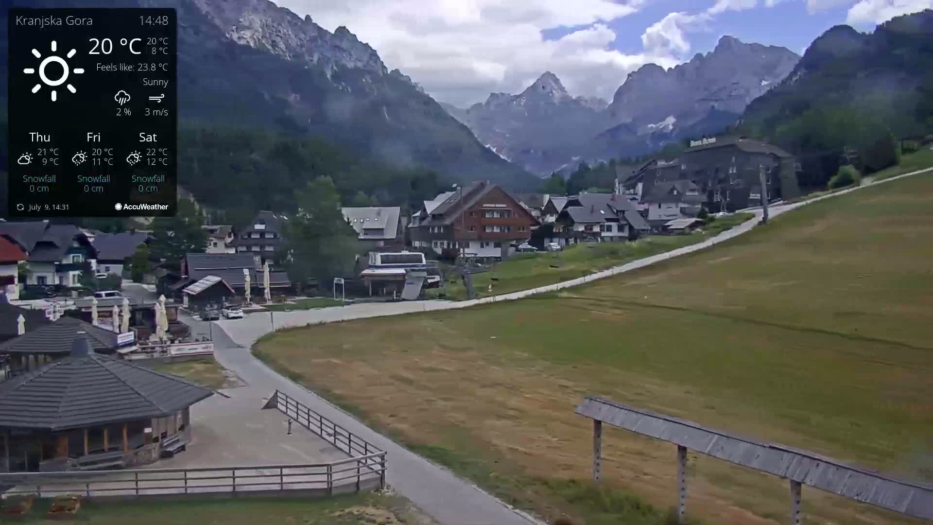 Kranjska Gora Ski Slopes Live Cam - Jesenice, Gorenjska (Upper Carniola), Slovenia