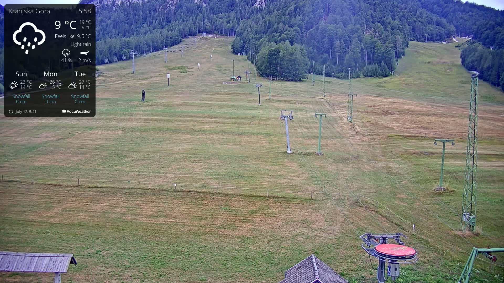 Kranjska Gora Ski Slopes Live Cam - Jesenice, Gorenjska (Upper Carniola), Slovenia