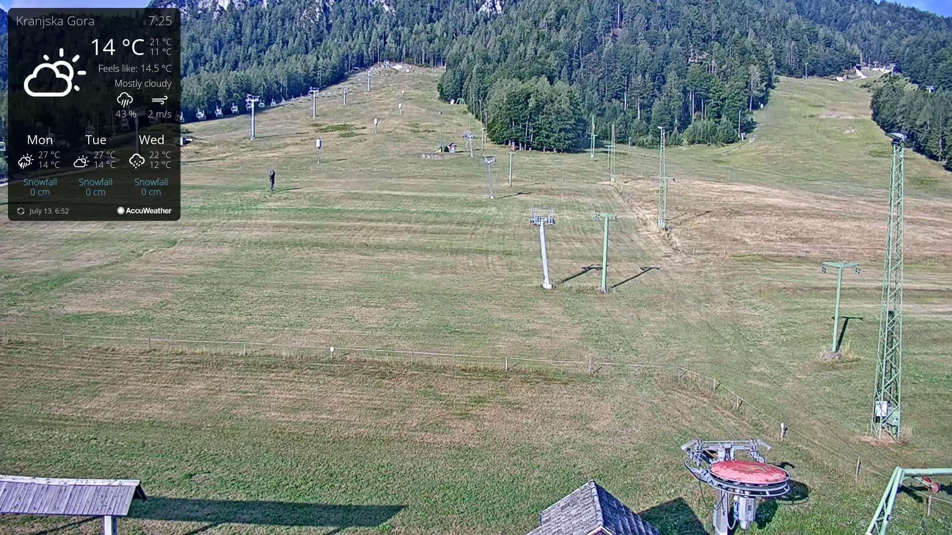 Kranjska Gora Ski Slopes Live Cam - Jesenice, Gorenjska (Upper Carniola), Slovenia